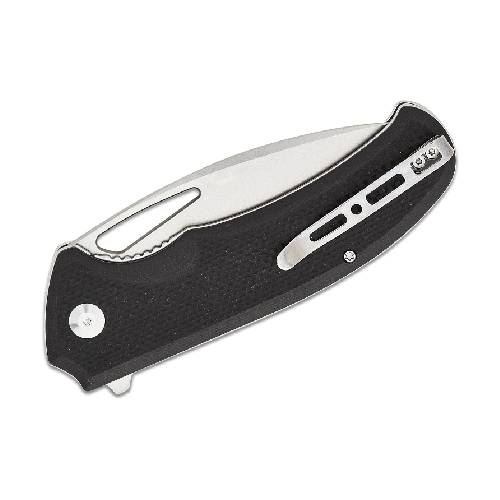 GUNMANSA Sencut Phantara Black Coarse G10 Handle Stonewash Knife – S23014-1