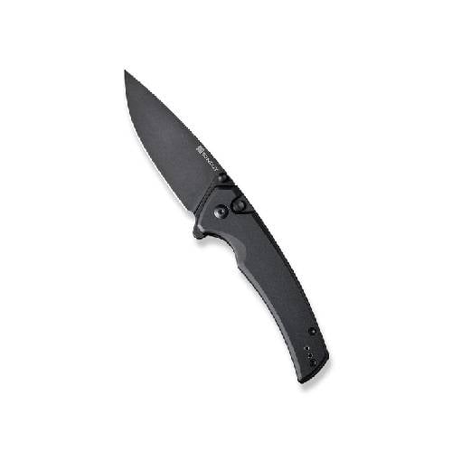 GUNMANSA Sencut Serene BLK Aluminium Handle BLK Stonewash D2 Knife – S1022B-1