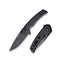 GUNMANSA Sencut Serene BLK Aluminium Handle BLK Stonewash D2 Knife – S1022B-1