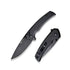 GUNMANSA Sencut Serene BLK Aluminium Handle BLK Stonewash D2 Knife – S1022B-1