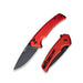 GUNMANSA SENCUT SERENE RED ALUMINIUM HANDLE BLK STONEWASH D2 Knife – S1022B-2