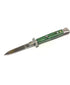 GUNMANSA Side Open Spring Flick Knife 6055 Green
