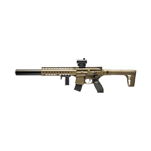 GUNMANSA SIG MCX 4.5mm Gas Rifle 30ROUND FDE WITH SIG 20R RED DOT SIGHT KIT