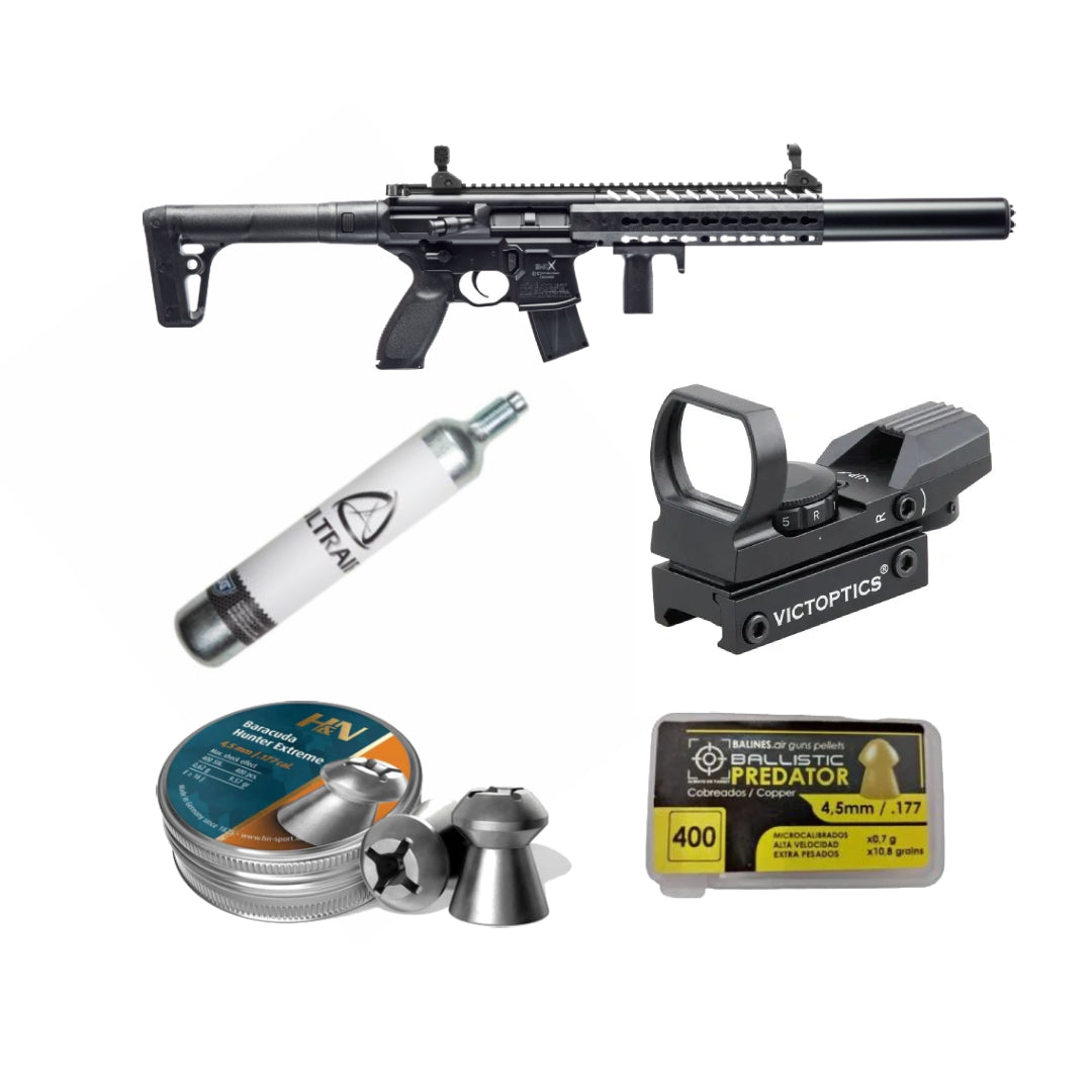 GUNMANSA SIG SAUER MCX .177 30RD AIR RIFLE 4.5MM BLACK COMBO