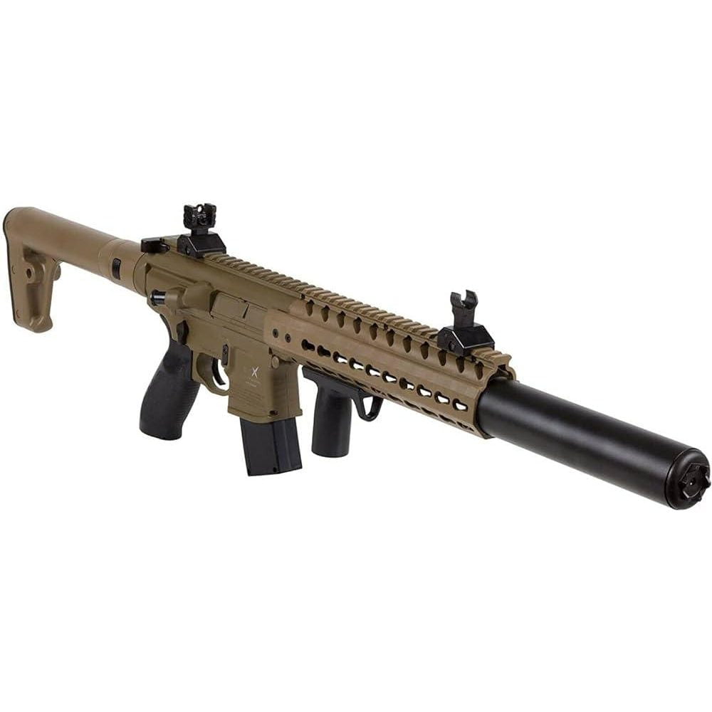 GUNMANSA Sig Sauer MCX FDE Gas Rifle (Semi Auto|Blowback|CO2|30|700 FPS|15J|4.5mm)