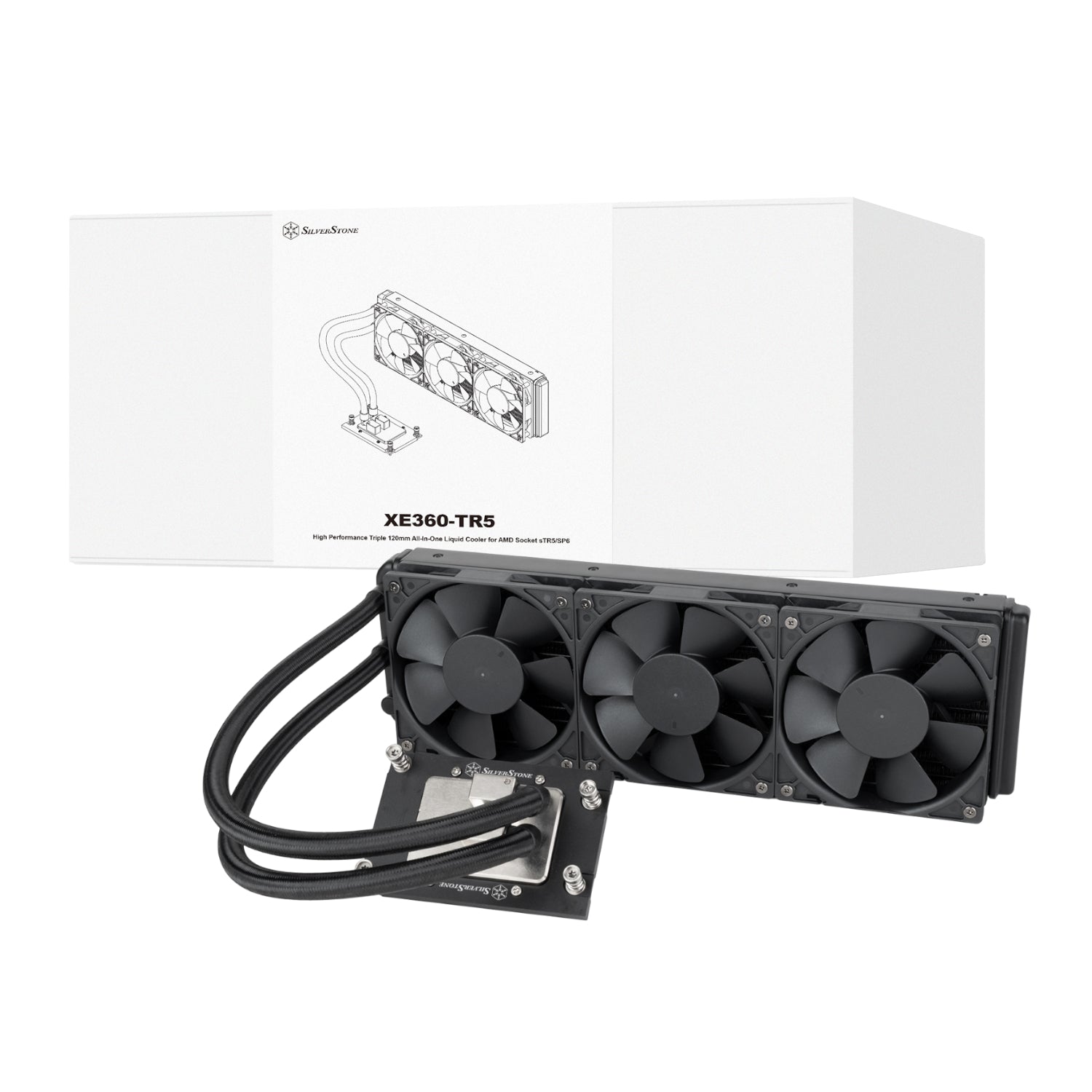 GUNMANSA Silverstone XE360-TR5 High Performance 360mm AIO Liquid CPU Cooler