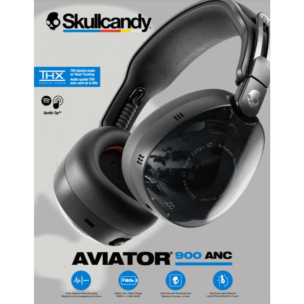 GUNMANSA Skullcandy Aviator® 900 ANC Noise Cancelling Wireless Headphones - Black