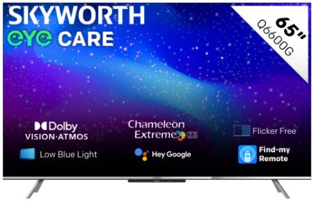 GUNMANSA Skyworth 65-inch QLED 6600G Series Google LED TV