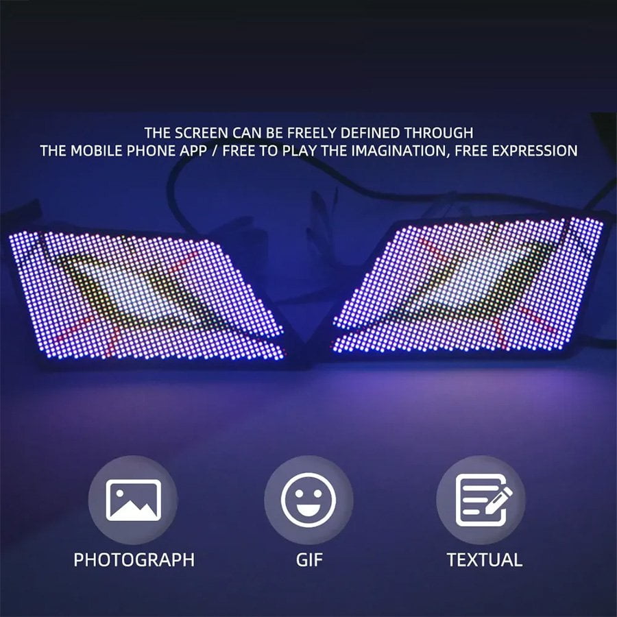 GUNMANSA Smart LED Winking Eagle Eyes Display – Bluetooth App Controlled