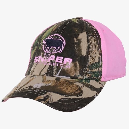 GUNMANSA Sniper 3D Pink Ladies Buffalo Emb Peak Cap