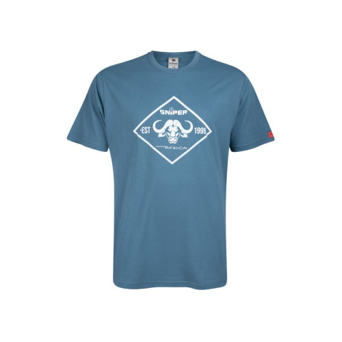 GUNMANSA Sniper Africa Diamond Buffalo T‑Shirt Denim