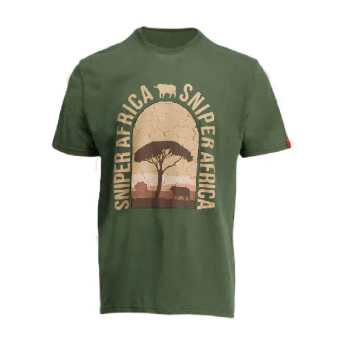 GUNMANSA Sniper African Sunset T‑Shirt Olive - S