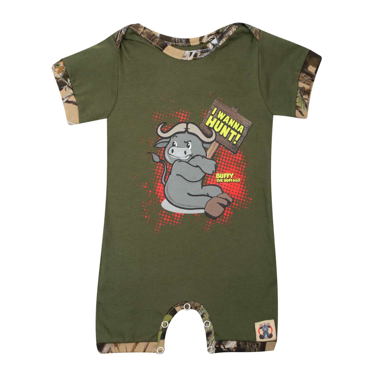 GUNMANSA SNIPER INFANT GROWER "I WANNA HUNT" - OLIVE