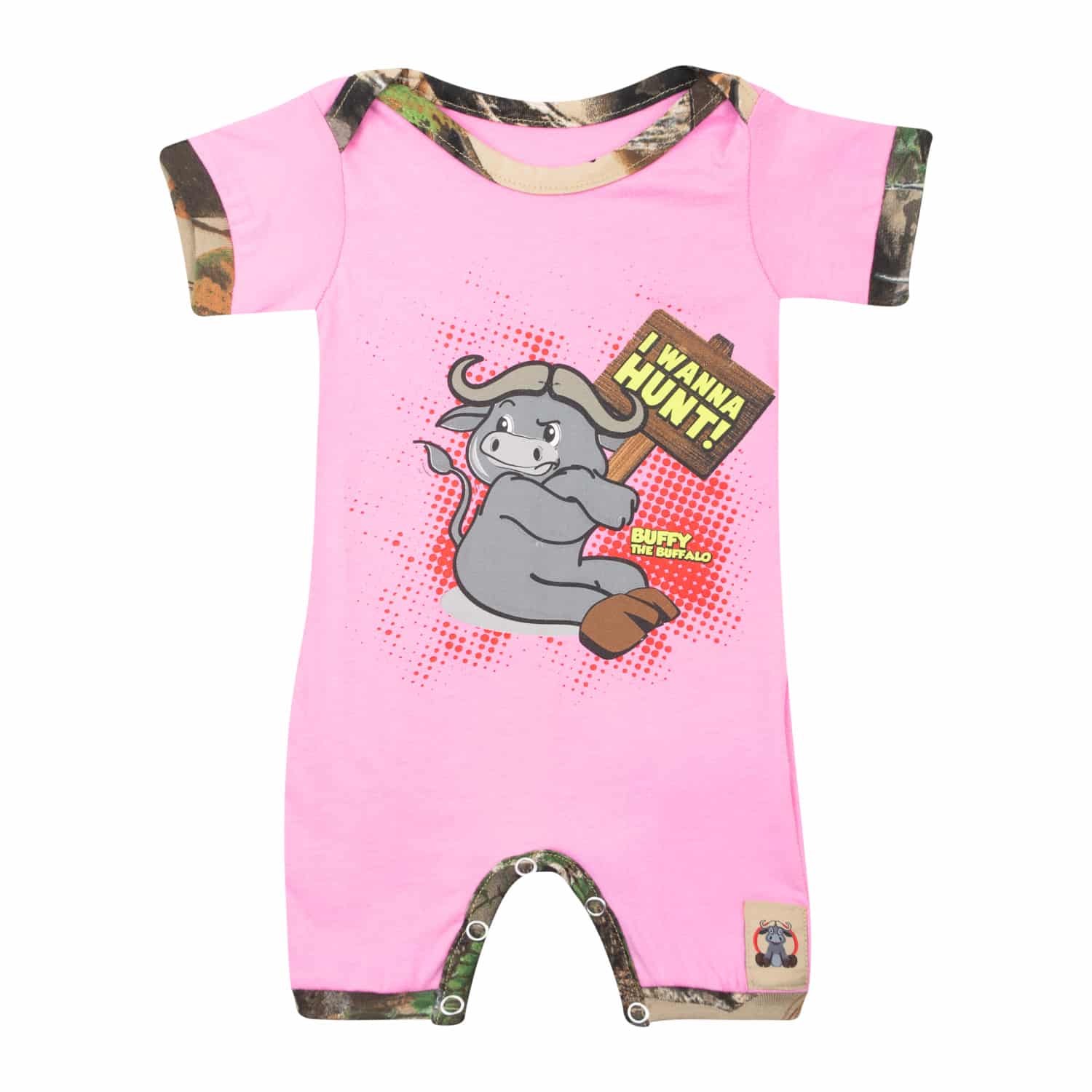 GUNMANSA Sniper Infant Grower "I Wanna Hunt" — Pink