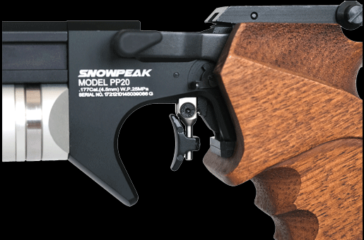 GUNMANSA Snowpeak PP20 PCP Pistol (Single Shot|1|508 FPS|7.5J|42cm|1.1kg|4.5mm)