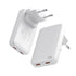 GUNMANSA Snug 2 Port PD GaN Slim Wall Charger 45W - White