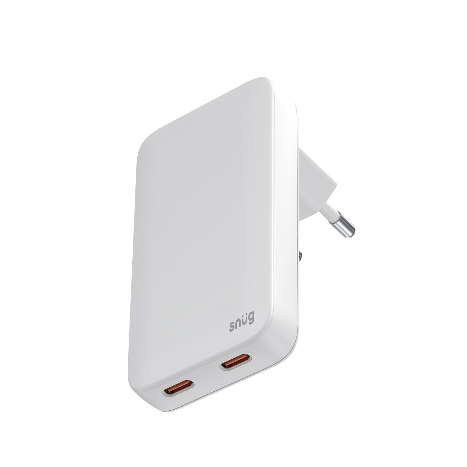 GUNMANSA Snug 2 Port PD GaN Slim Wall Charger 45W - White