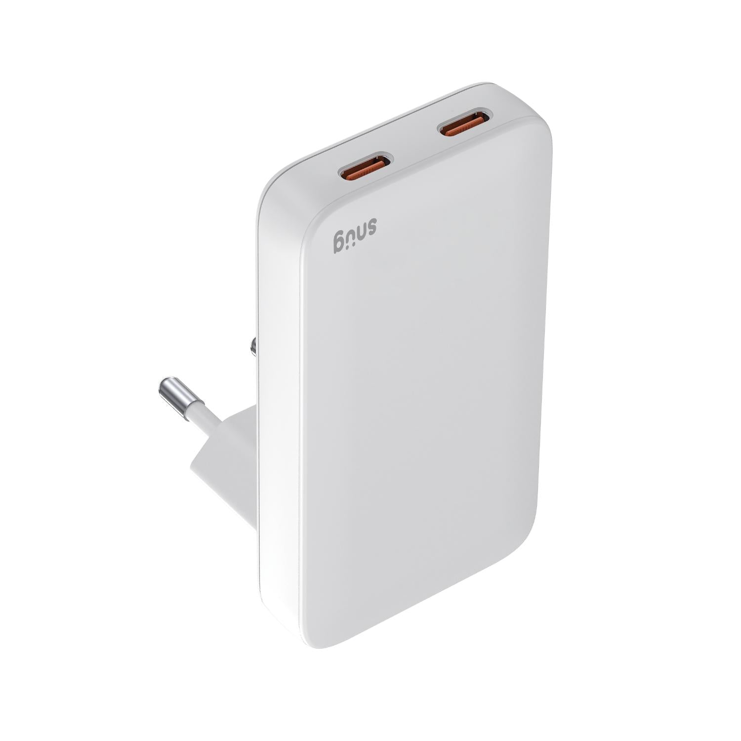GUNMANSA Snug 2 Port PD GaN Slim Wall Charger 65W - White