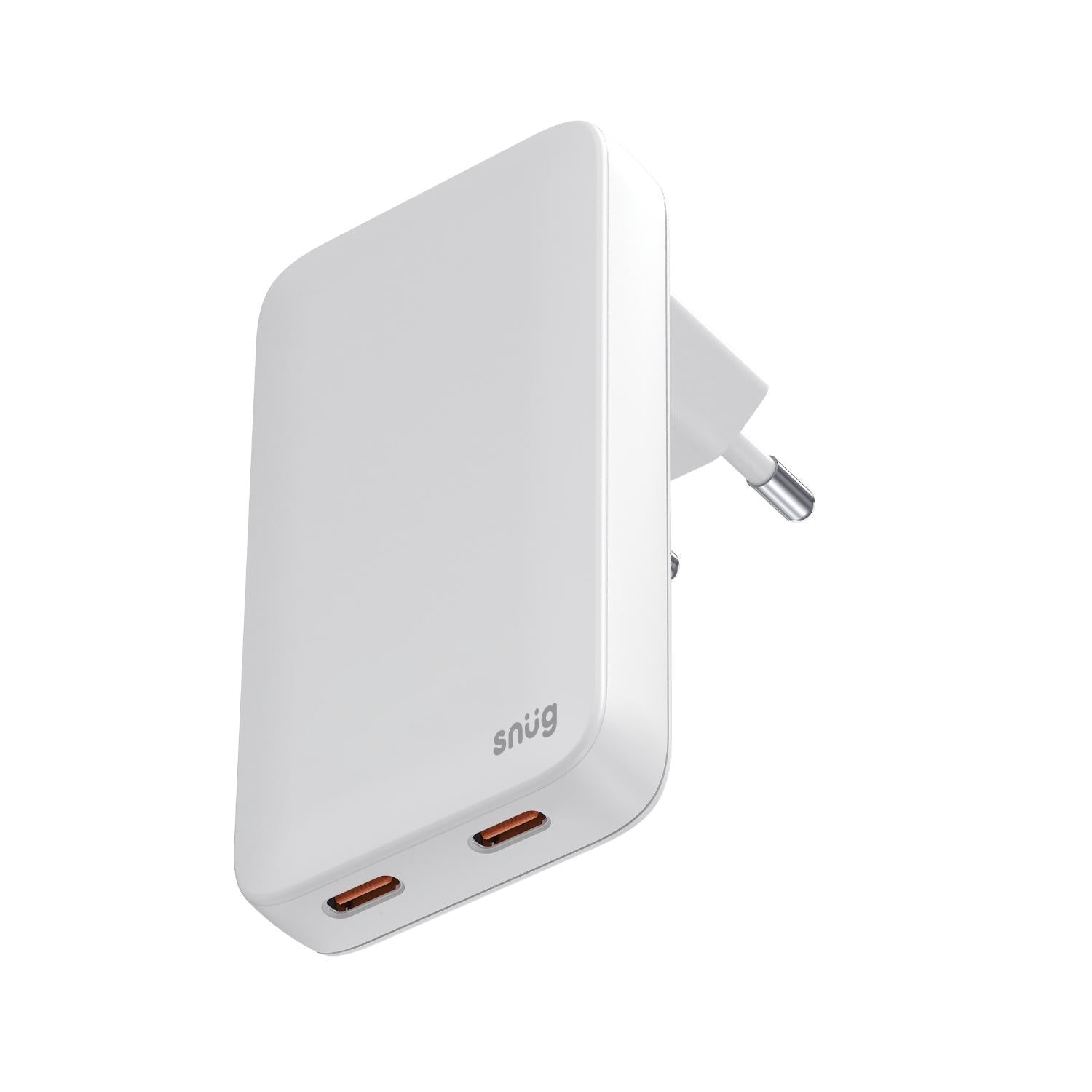 GUNMANSA Snug 2 Port PD GaN Slim Wall Charger 65W - White