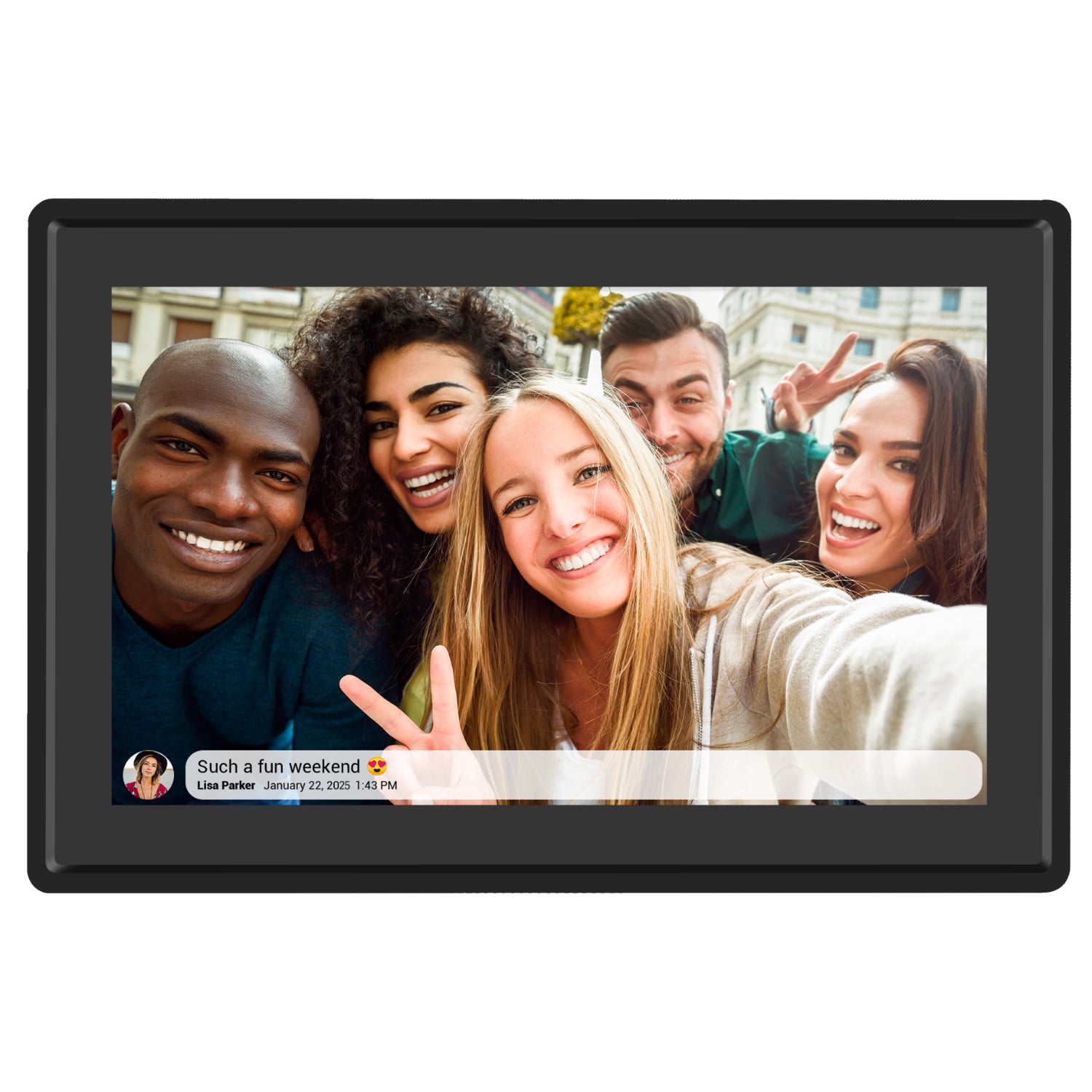 GUNMANSA Snug Digital Photo Frame With Frameo 16GB 10.1Inch - Black