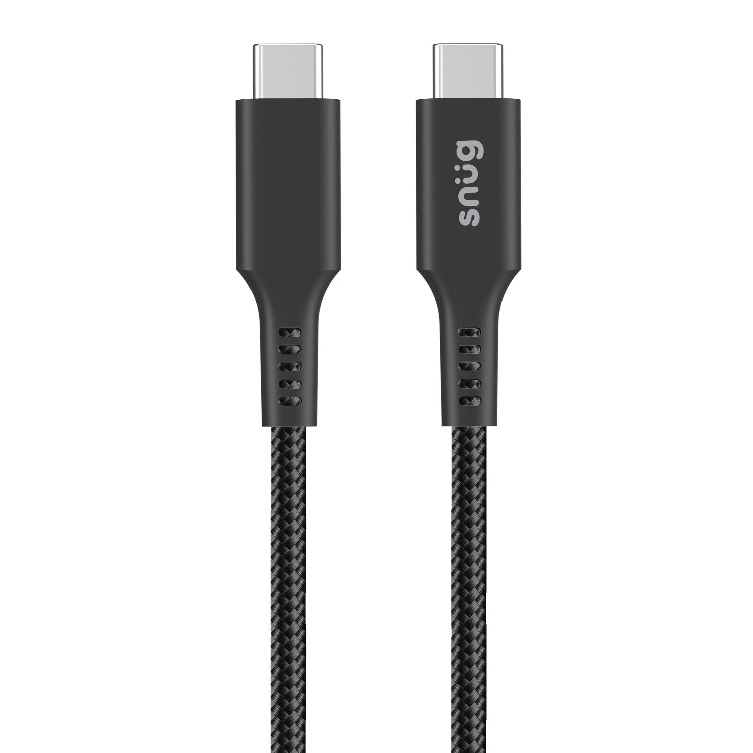 GUNMANSA Snug Type-C To Type-C Magnetic Braided Cable 60W -  1.2 Metre - Black