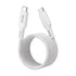 GUNMANSA Snug Type-C To Type-C Magnetic Braided Cable 60W -  1.2 Metre - White