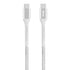 GUNMANSA Snug Type-C To Type-C Nylon Braided Cable 60W -  1.2 Metre - White/Silver