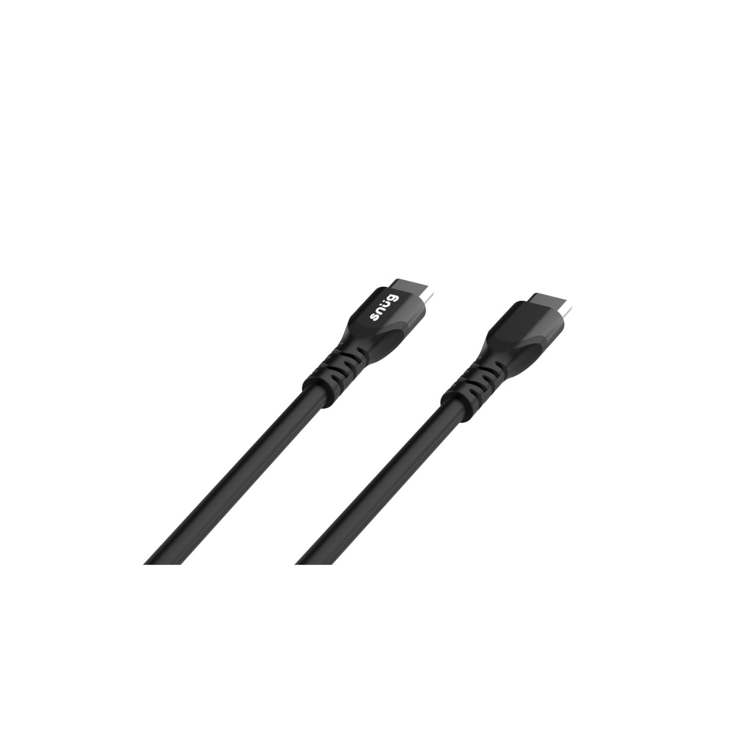 GUNMANSA Snug Type-C To Type-C Silicone Cable - 1.2 Meter - Black