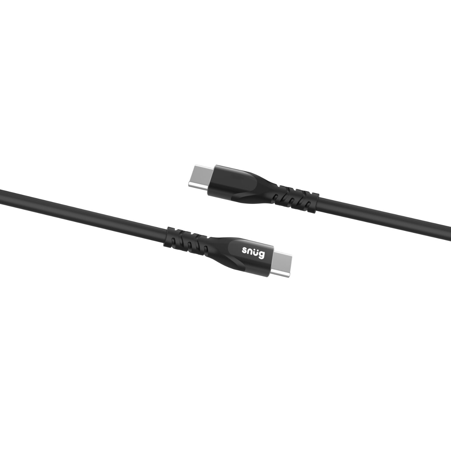 GUNMANSA Snug Type-C To Type-C Silicone Cable - 1.2 Meter - Black