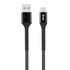 GUNMANSA Snug USB To Type-C Nylon Braided Cable 10W - 1.2 Metre - Black/Silver