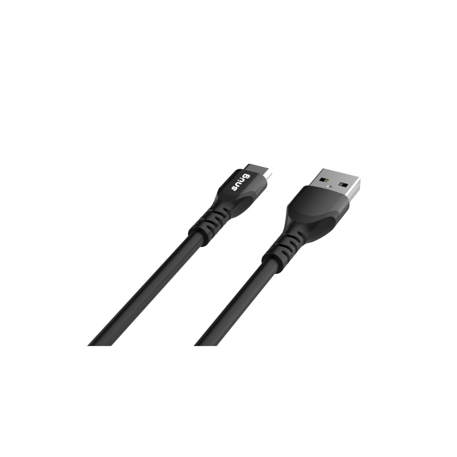 GUNMANSA Snug USB To Type-C Silicone Cable - 1.2 Meter - Black