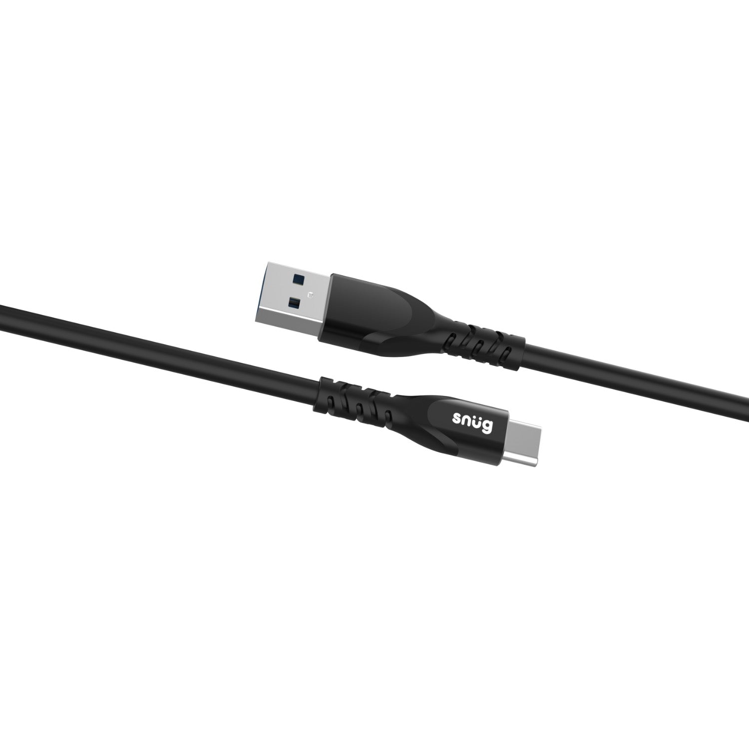 GUNMANSA Snug USB To Type-C Silicone Cable - 1.2 Meter - Black