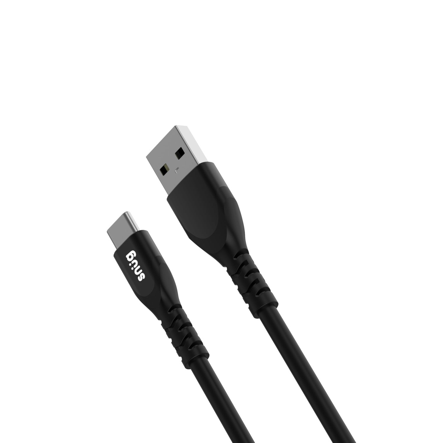 GUNMANSA Snug USB To Type-C Silicone Cable - 1.2 Meter - Black