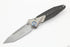 GUNMANSA SOCOM Bravo Mini TE Titanium Handle Bead Blast Standard Blue Ti Pivot Collar Carbon Fiber Knife 261M-7CFTI