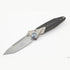 GUNMANSA SOCOM Bravo Mini TE Titanium Handle Bead Blast Standard Blue Ti Pivot Collar Carbon Fiber Scales - 261M-7CFTI