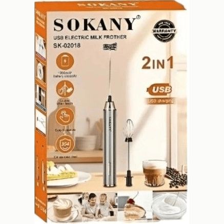 GUNMANSA Sokany 2 IN 1 USB Rechargeable Milk Frother & Egg Beater