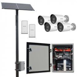 GUNMANSA Solar Kit incl SW Encl Sol Panel Bat Pole 2xLinks & 4xCams Inland Part No: KTSOL720