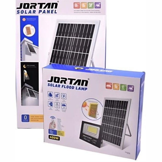 GUNMANSA Solarix Jortam 400w Glass Solar Flood Lamp with Solar Panel