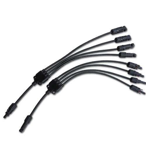 GUNMANSA Solarix Y Connector 4 Way To 1 Way Solar Panel Combiner Cable Set