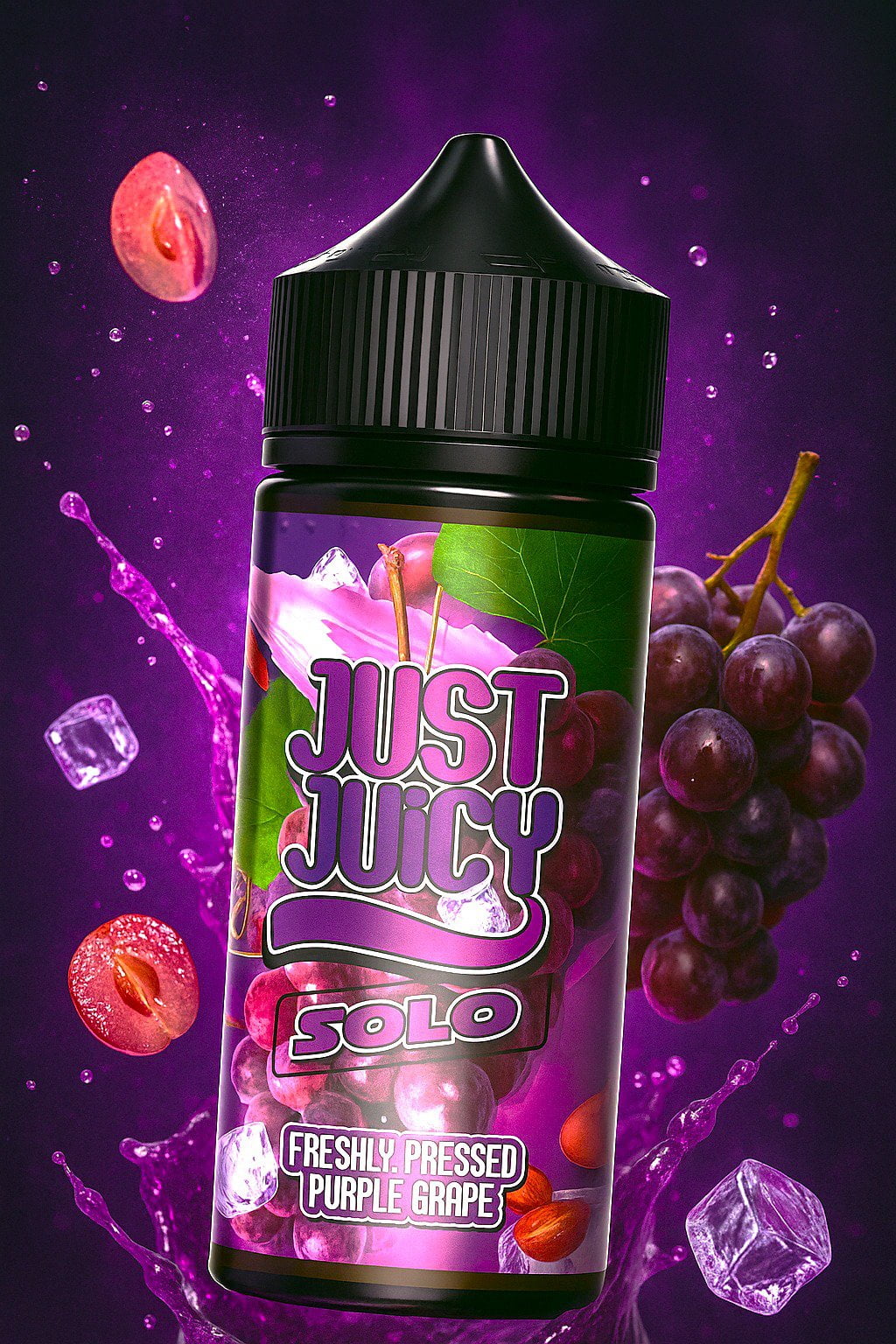 GUNMANSA Solo Purple Grape 30 Ml Flavorshot 
                                                                                                    30 Ml Just Juicy Eliquid