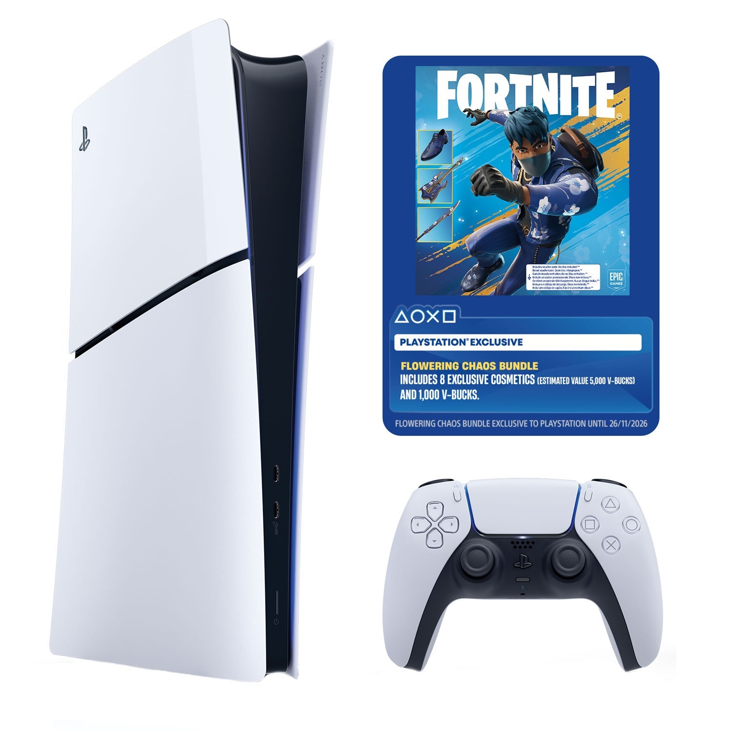 GUNMANSA Sony PS5 Digital Fortnite Slim Console