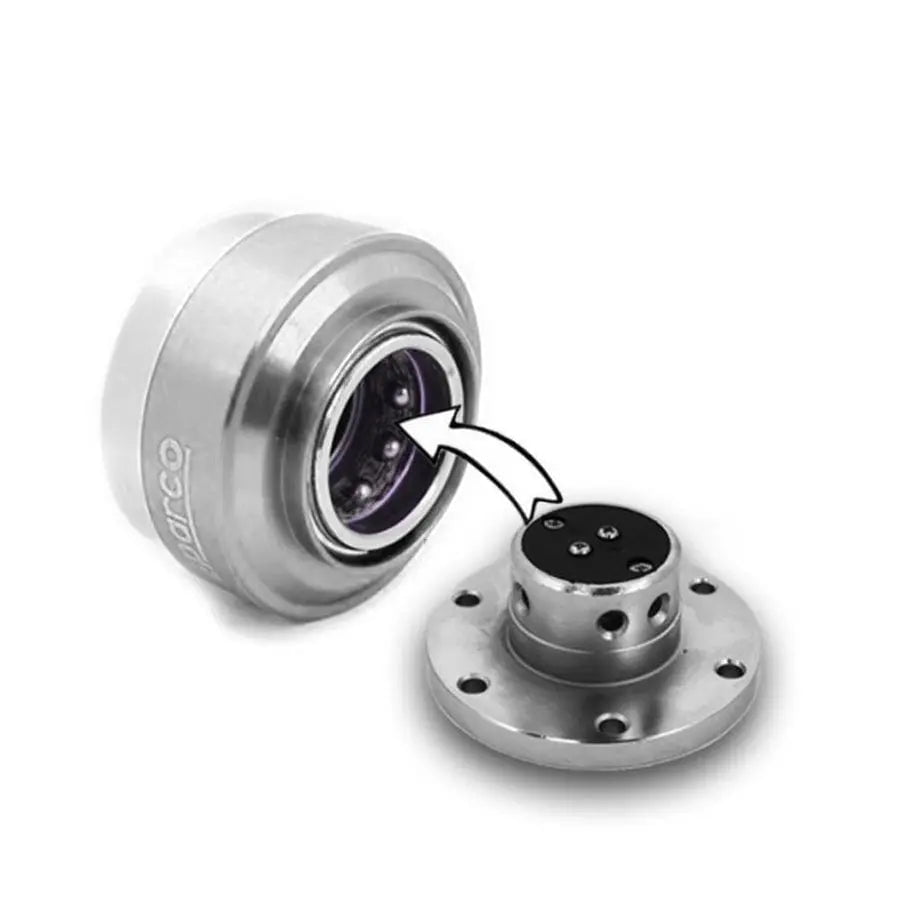 GUNMANSA Sparco Quick Release Steering Wheel Hub Kit (Silver)