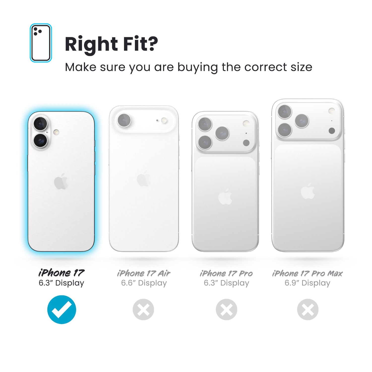 GUNMANSA Speck Presidio Perfect Clear Case -  Apple iPhone 17 - Clear