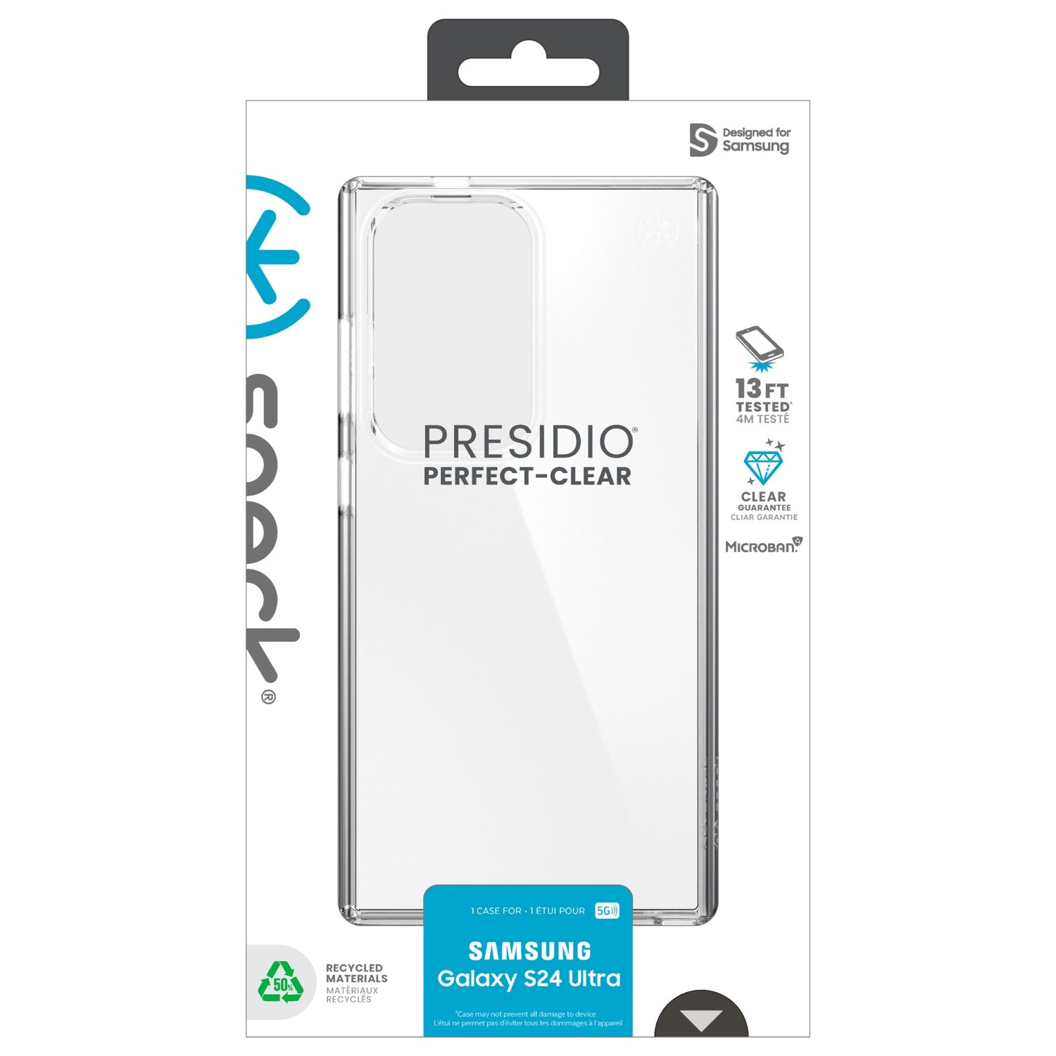 GUNMANSA Speck Presidio Perfect Clear Case - Samsung Galaxy S24 Ultra - Clear