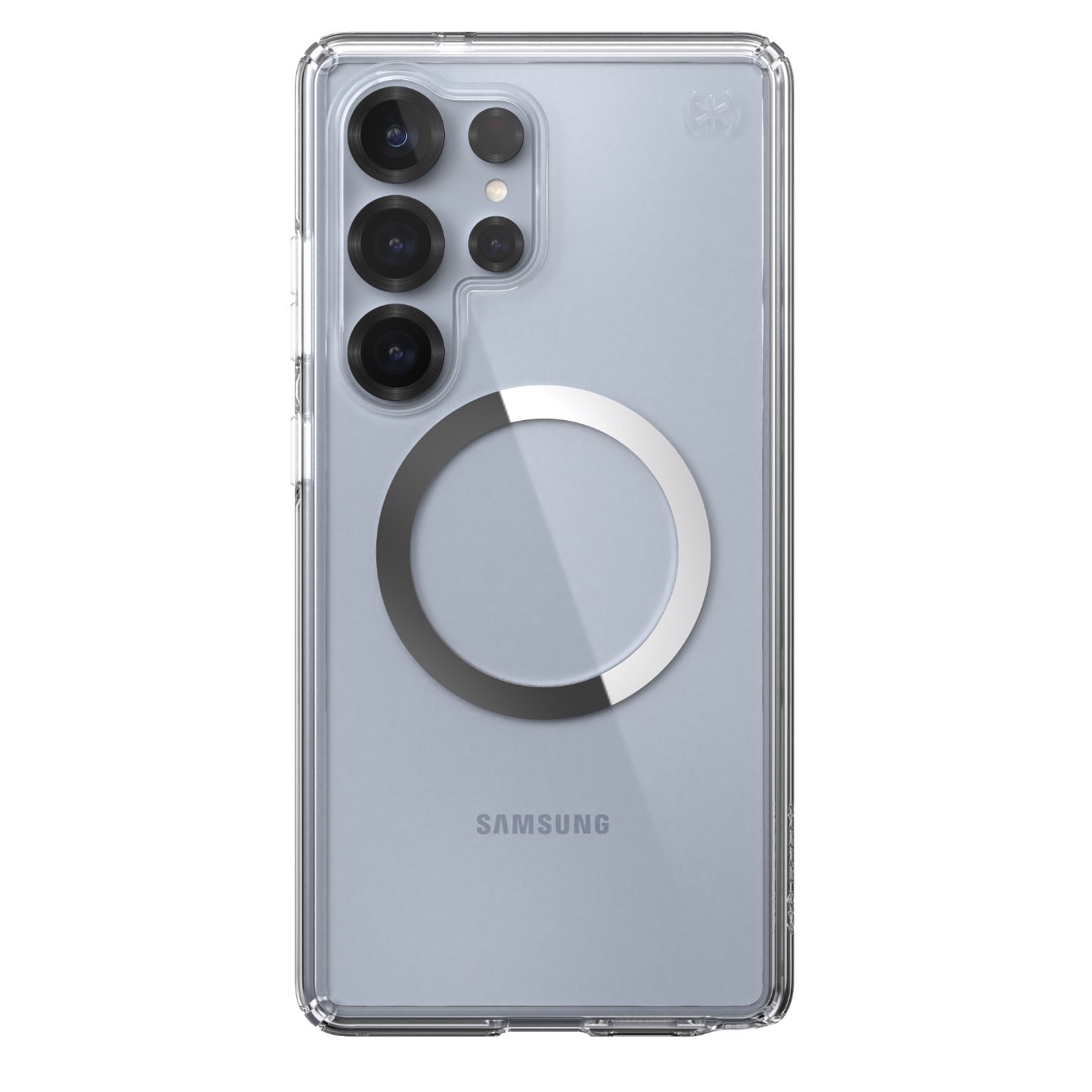 GUNMANSA Speck Presidio Perfect Clear Magnet Case - Samsung Galaxy S25 Ultra - Clear & Chrome