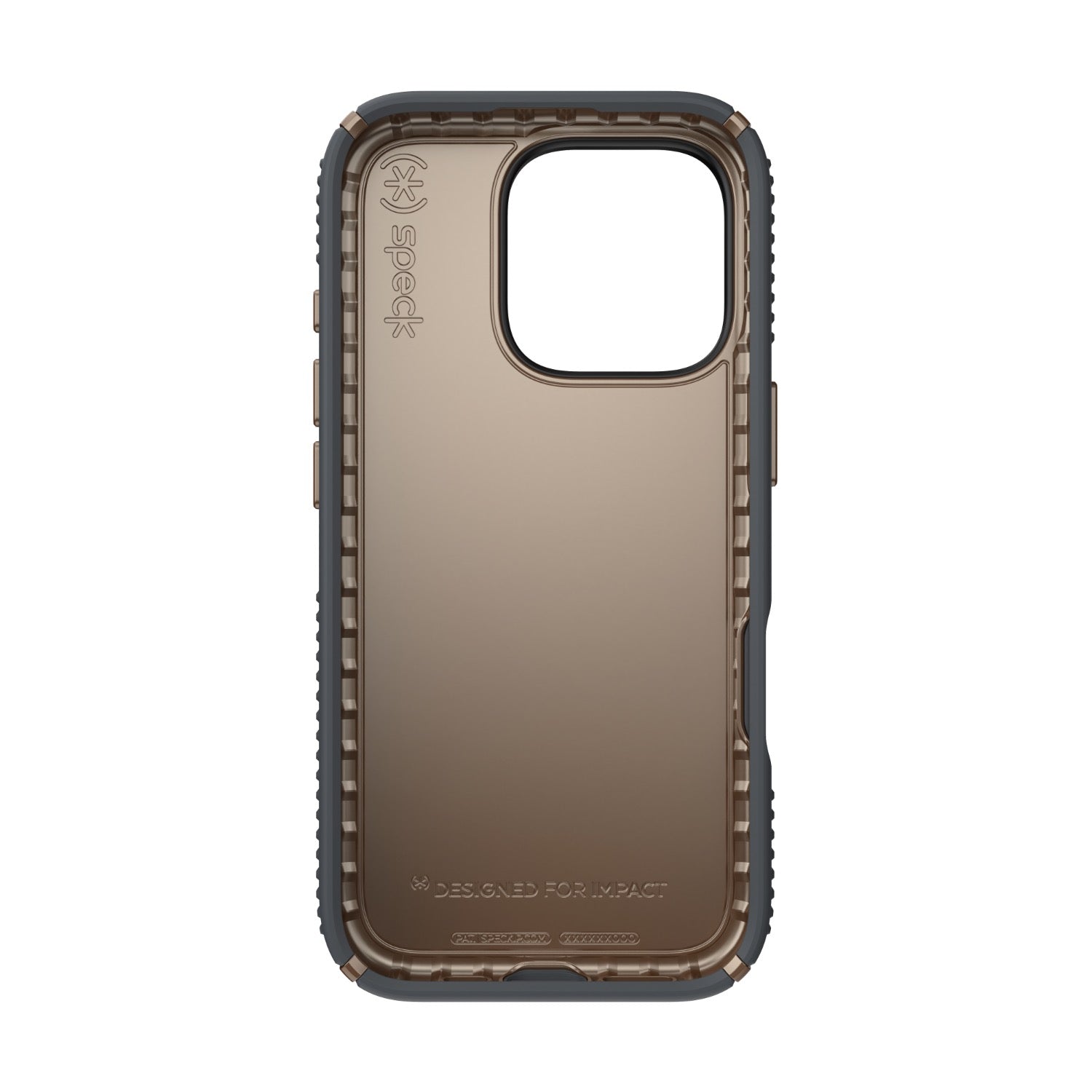 GUNMANSA Speck Presidio2 Grip Case - Apple iPhone 16 Pro - Charcoal Grey & Cool Bronze