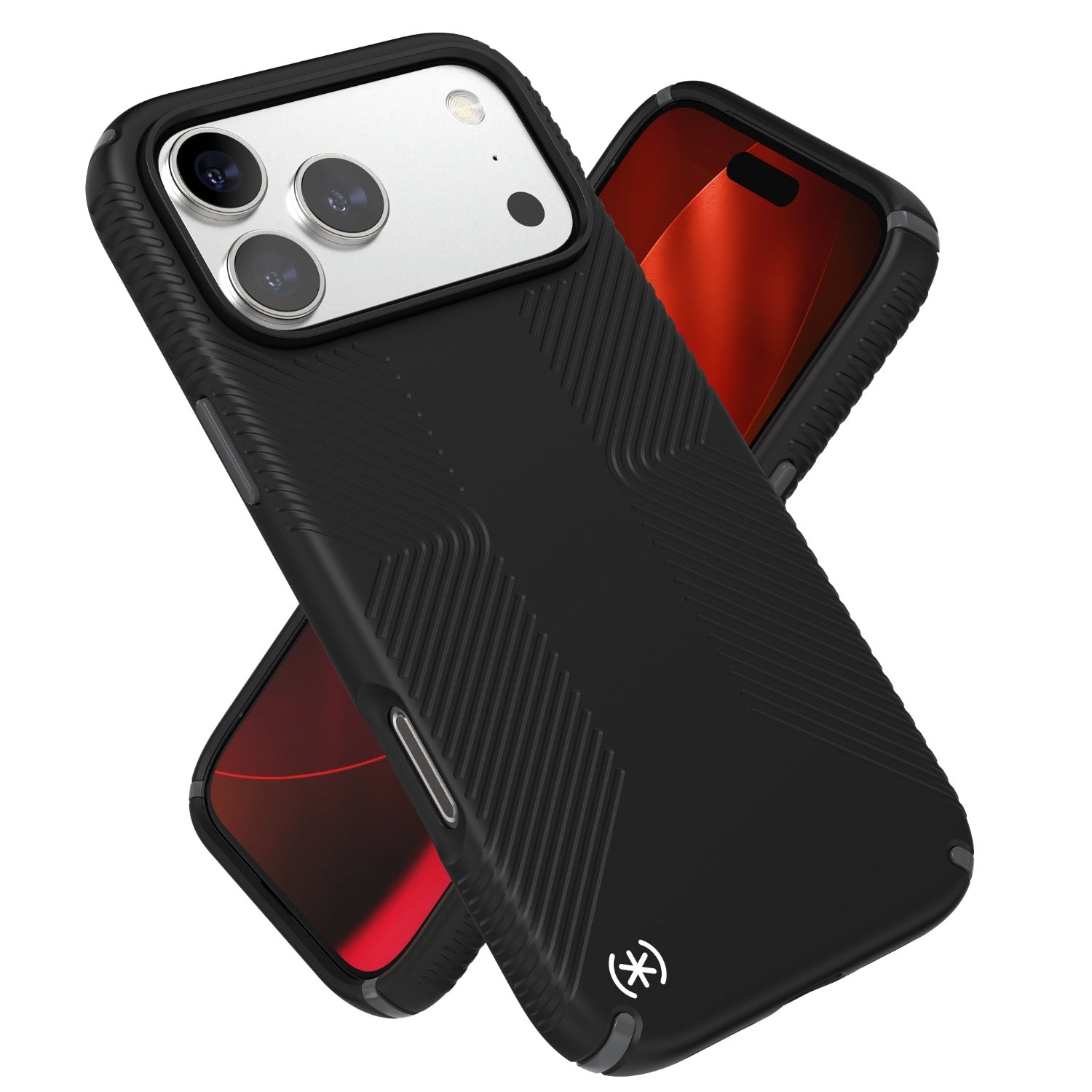 GUNMANSA Speck Presidio2 Grip MagSafe Case - Apple iPhone 17 Pro Max - Black & Slate Grey