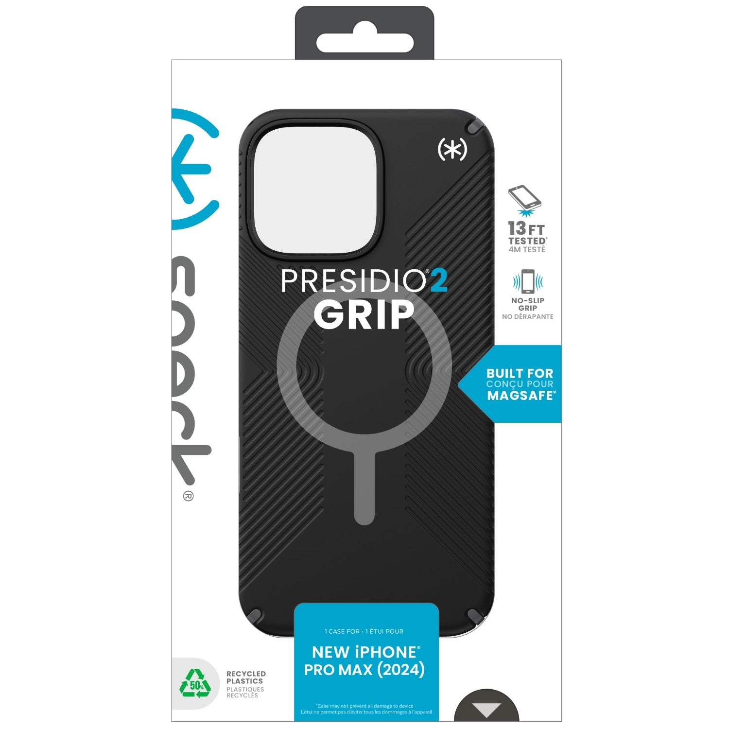 GUNMANSA Speck Presidio2 Pro MagSafe Case - Apple iPhone 16 Pro Max - Black & Slate Grey