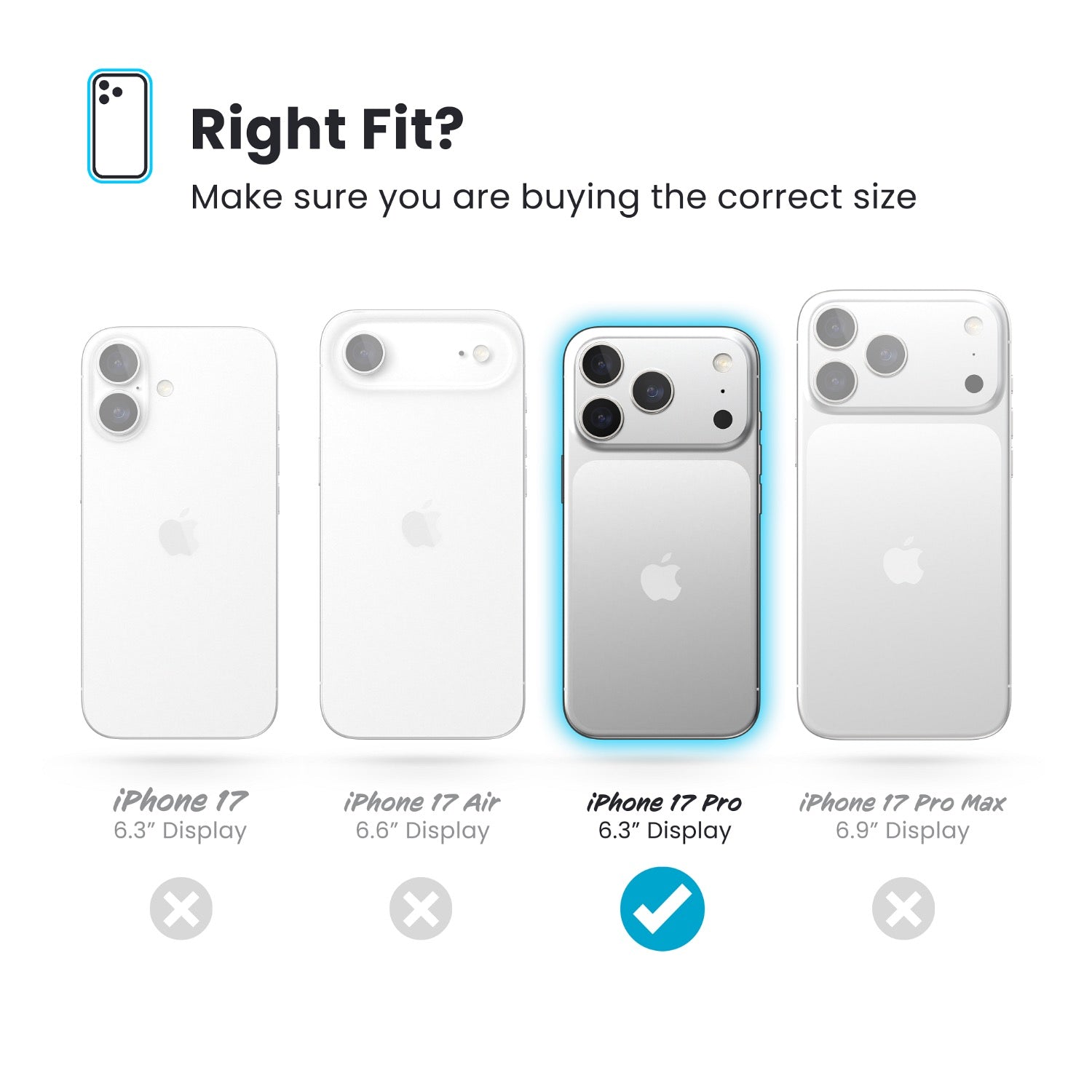 GUNMANSA Speck Presidio2 Pro MagSafe Case - Apple iPhone 17 Pro - Blue & Silver