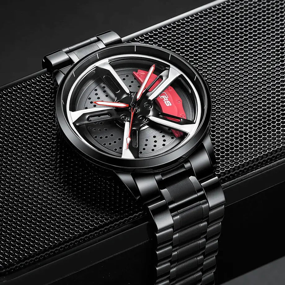 GUNMANSA Sports Car Rim Wheel Watch - Audi RS7 Spinning Face